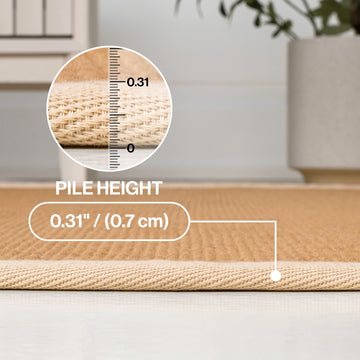 Camden Farmhouse Cottage Border Jute Area Rug